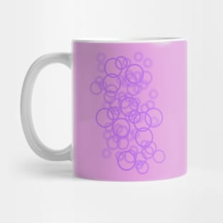 purple circle dot pattern on pink circle random pattern Mug